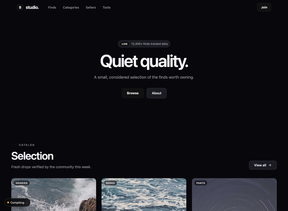 Minimal page template preview